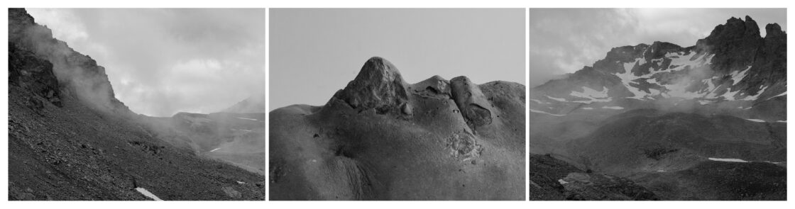 Pizol Glacier, Death Mask (Triptych), from series 'Once Was'
